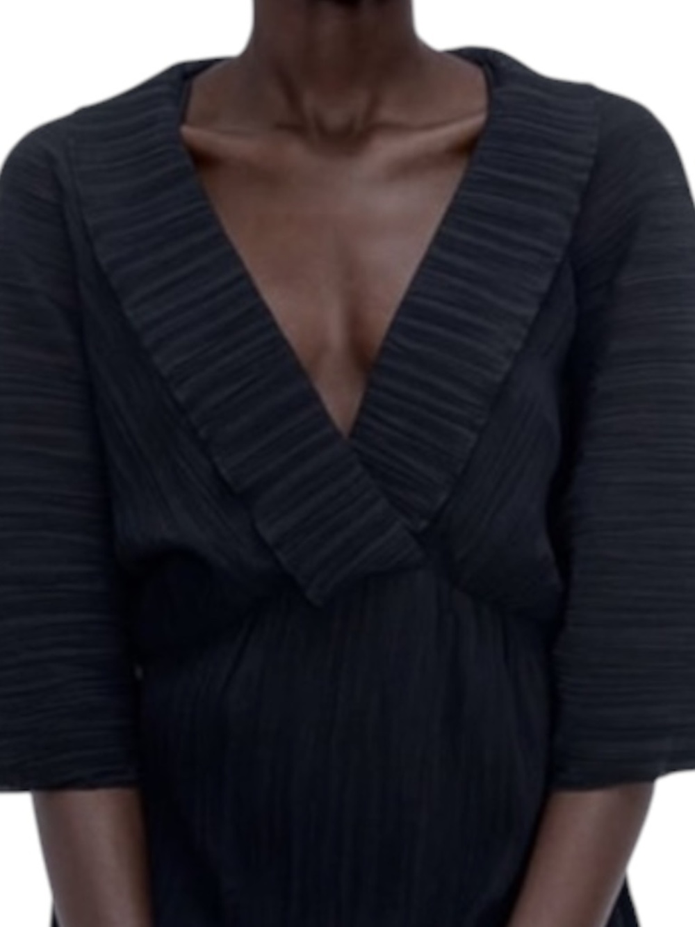 Zara Short Pleated Jumpsuit - Black Size XS - Picture 2 of 11